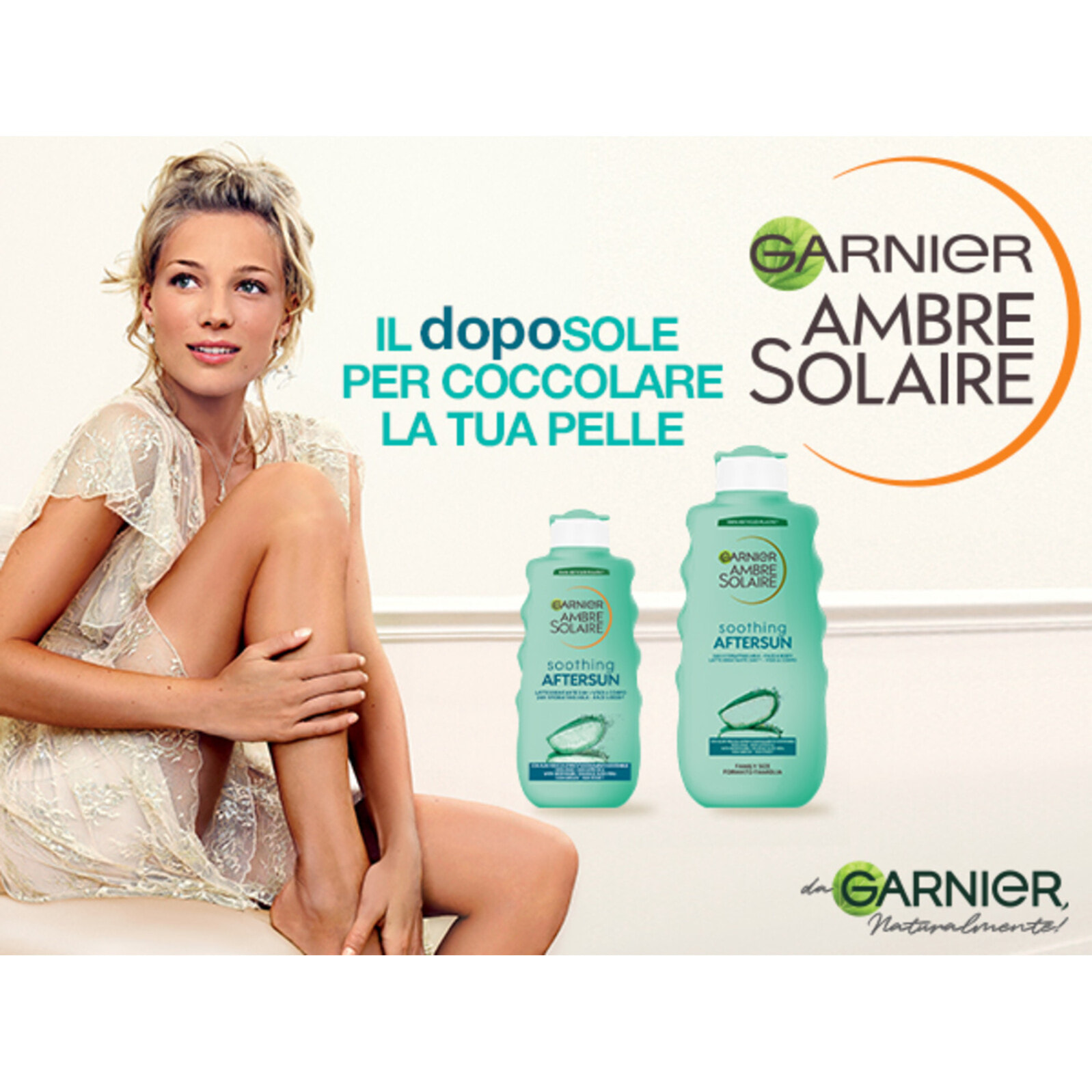 2x Doposole Latte Idratante Lenitivo con Aloe Vera per Viso e Corpo Ambre Solaire - 2 Flaconi da 400ml