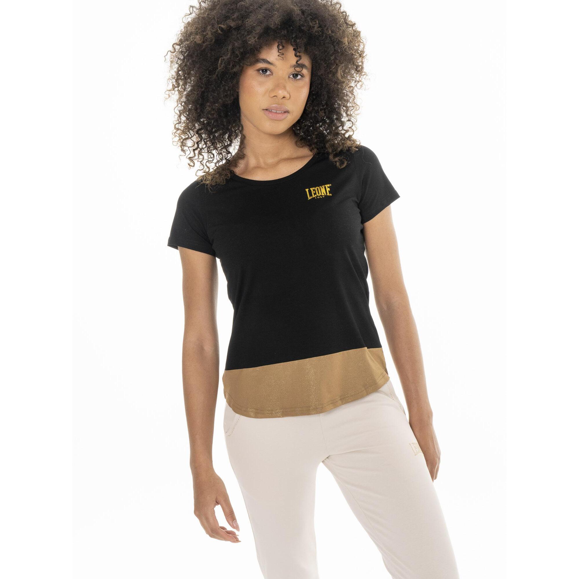 T.shirt da donna Leone Chic Gold