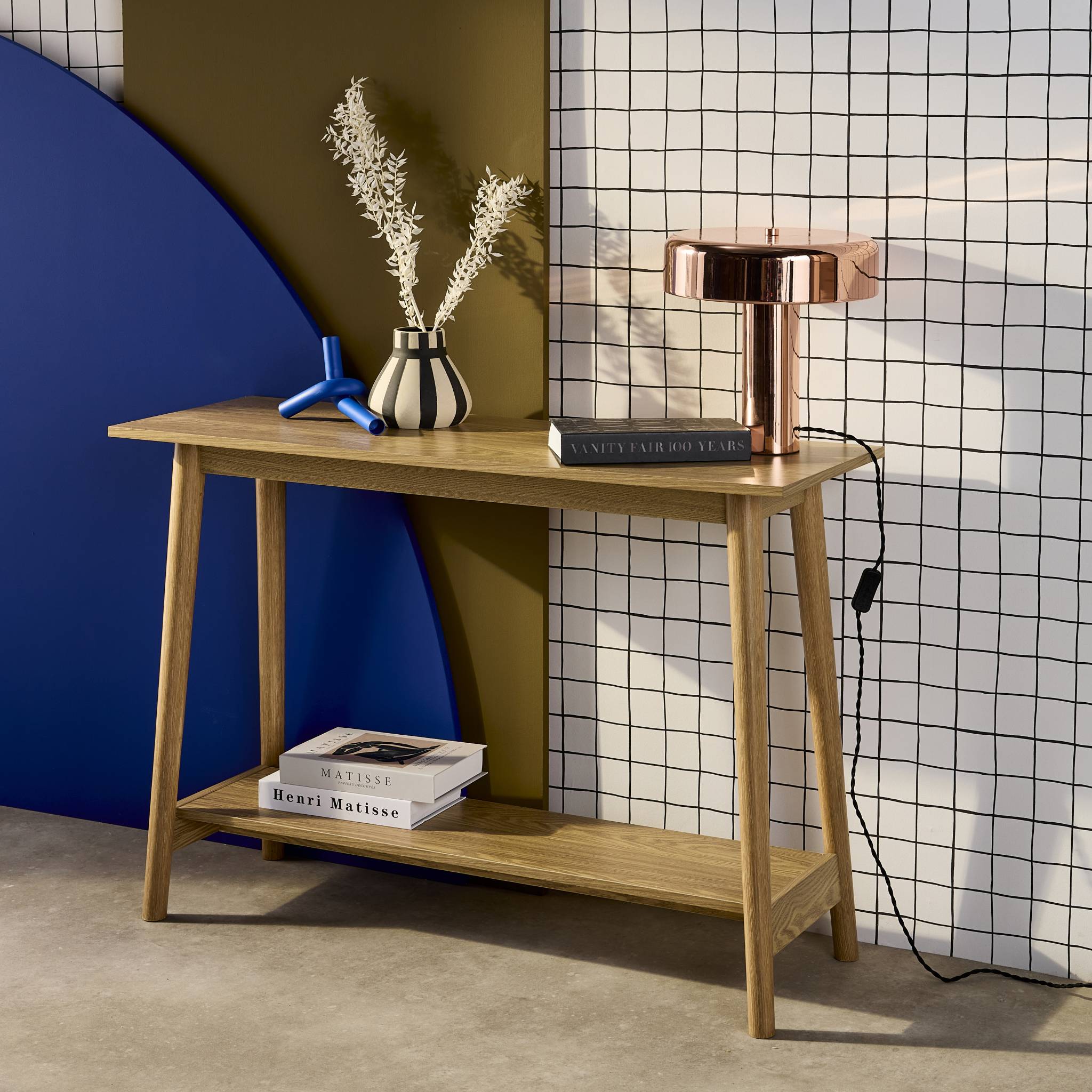 Console scandinave effet frêne. 1 étagère