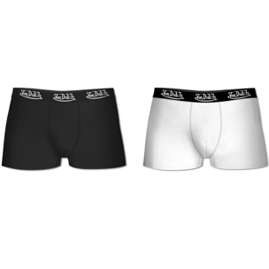 Pack 2 calzoncillos boxer VON DUTCH en color negro y blanco para hombre