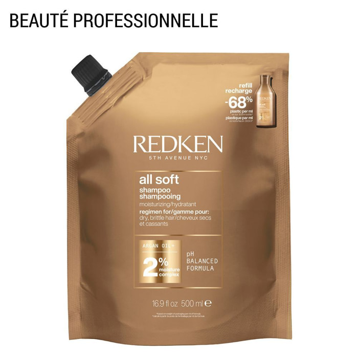 All Soft - Recharge Shampooing Adoucissant Cheveux Secs