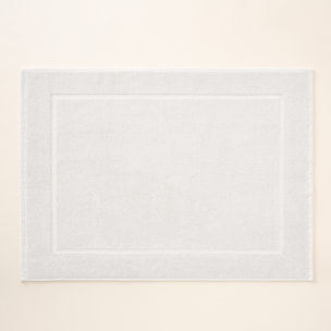 Tapis de bain coton peigné - 600 g/m2 blanc