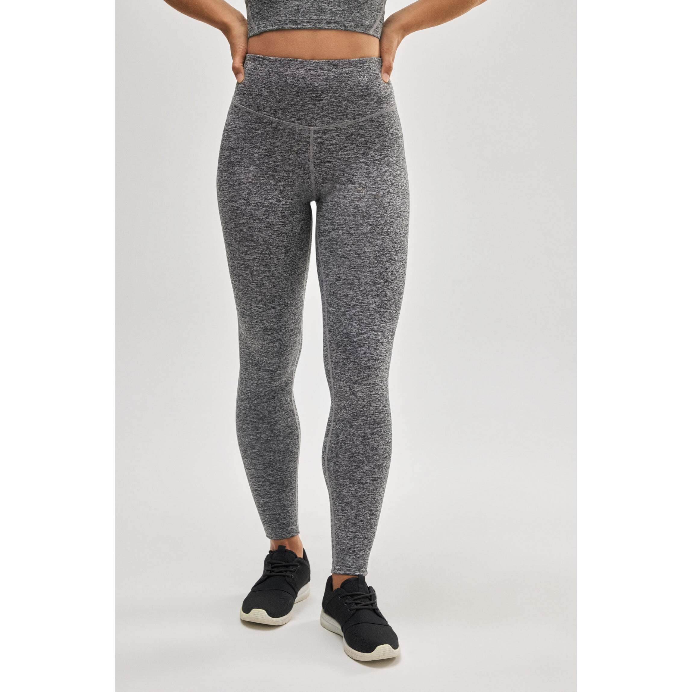 Leggings sportivi grigi a vita alta