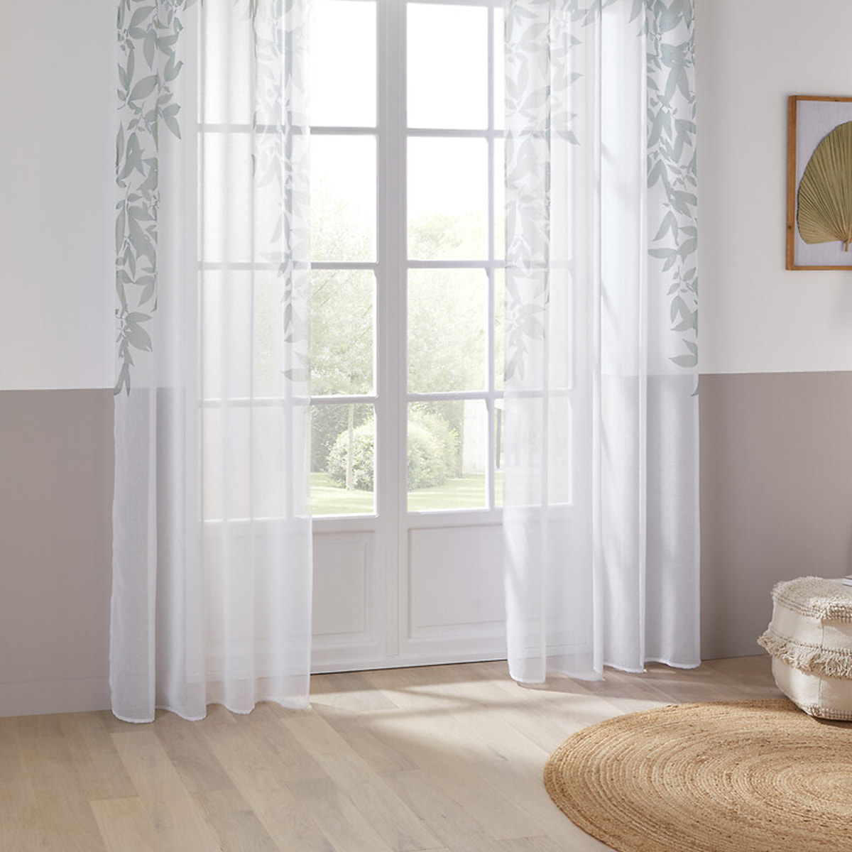 Voilage - étamine - vert - 140x240 cm