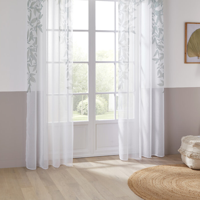 Voilage - étamine - vert - 140x240 cm