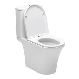 WC à poser sans bride, avec abattant softclose - remplissage par le bas (SATBRE030RREXVP)