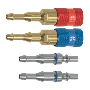 Lot de 2 raccords rapides OX & AD + 4 colliers Ø 6.3 mm - GYS - 039087