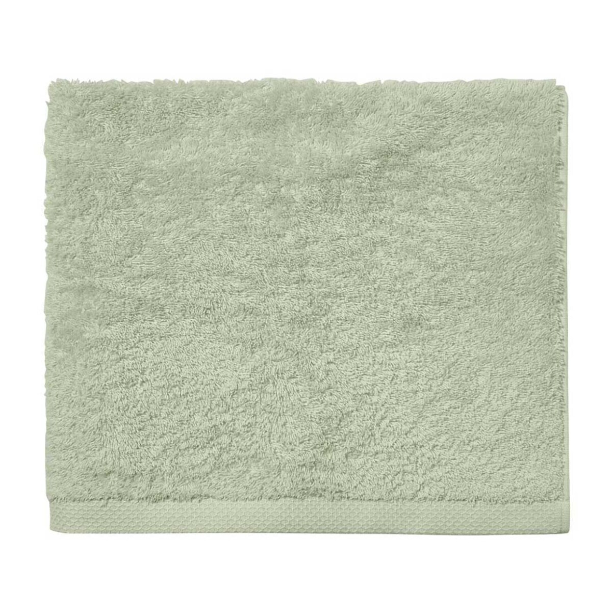 Serviette de bain unie en coton, AQUA, Vert sauge