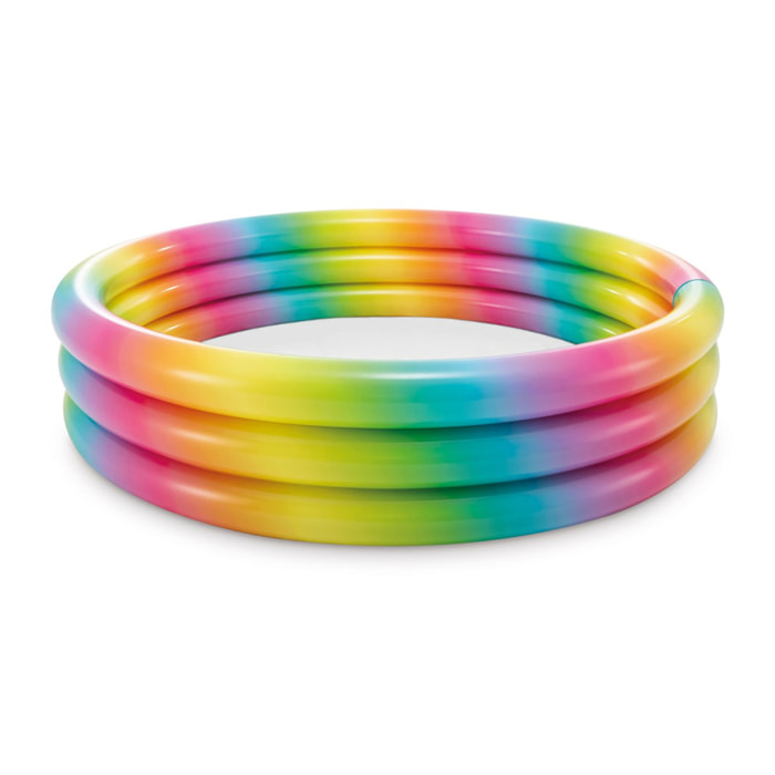 Intex Piscina Gonfiabile Arcobaleno rotonda, 168x38 cm