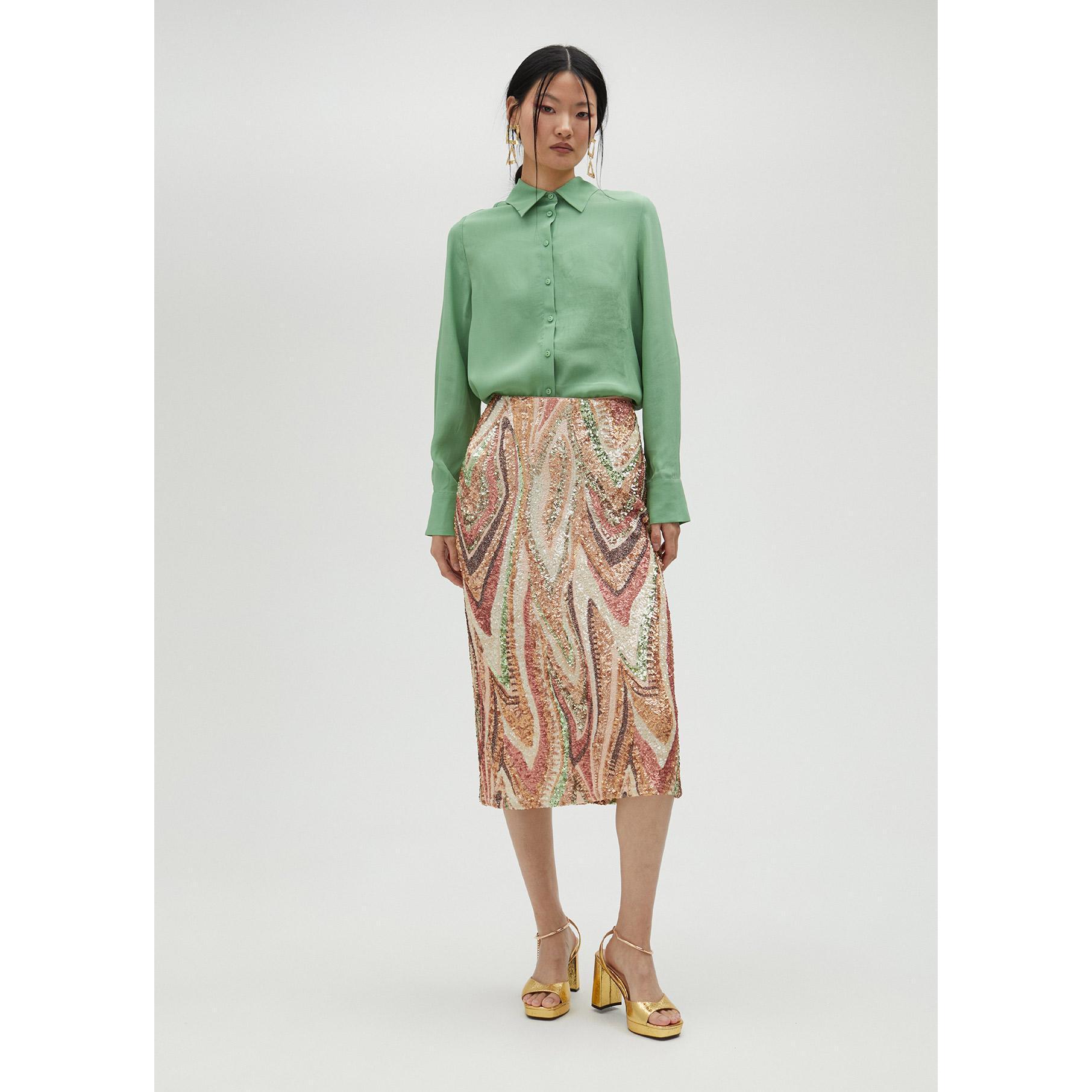 Gonna paillette stretch