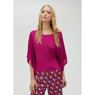 Pullover in maglia con maniche stile poncho