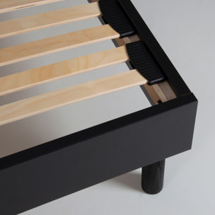 Sommier à lattes apparentes MDF & bois massif - 1 place