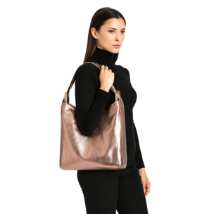 Borsa a mano da donna Made in Italy - Modello Edera Elite - 100% pelle - 37.0 x 37.0 x 9.0 cm