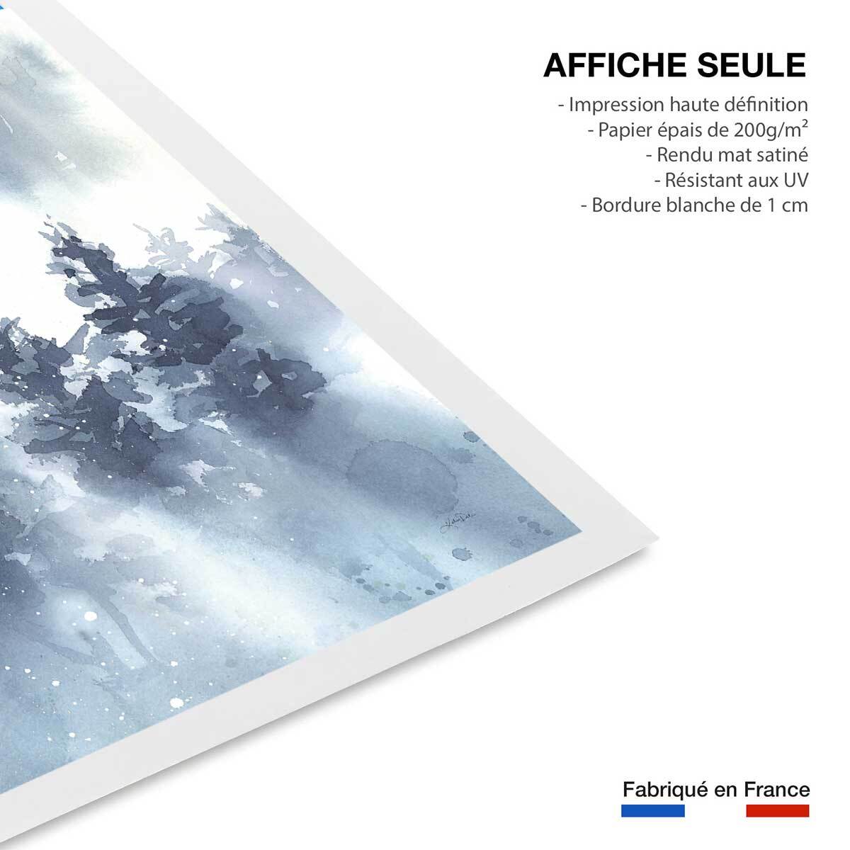 Affiche Neige sur la forêt Affiche seule