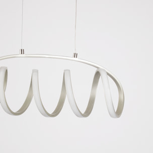 Forlight Colgante LED 30W Blanco Neutro - 4000K Gris Merengo para Interior para Comedor, Sala de Estar
