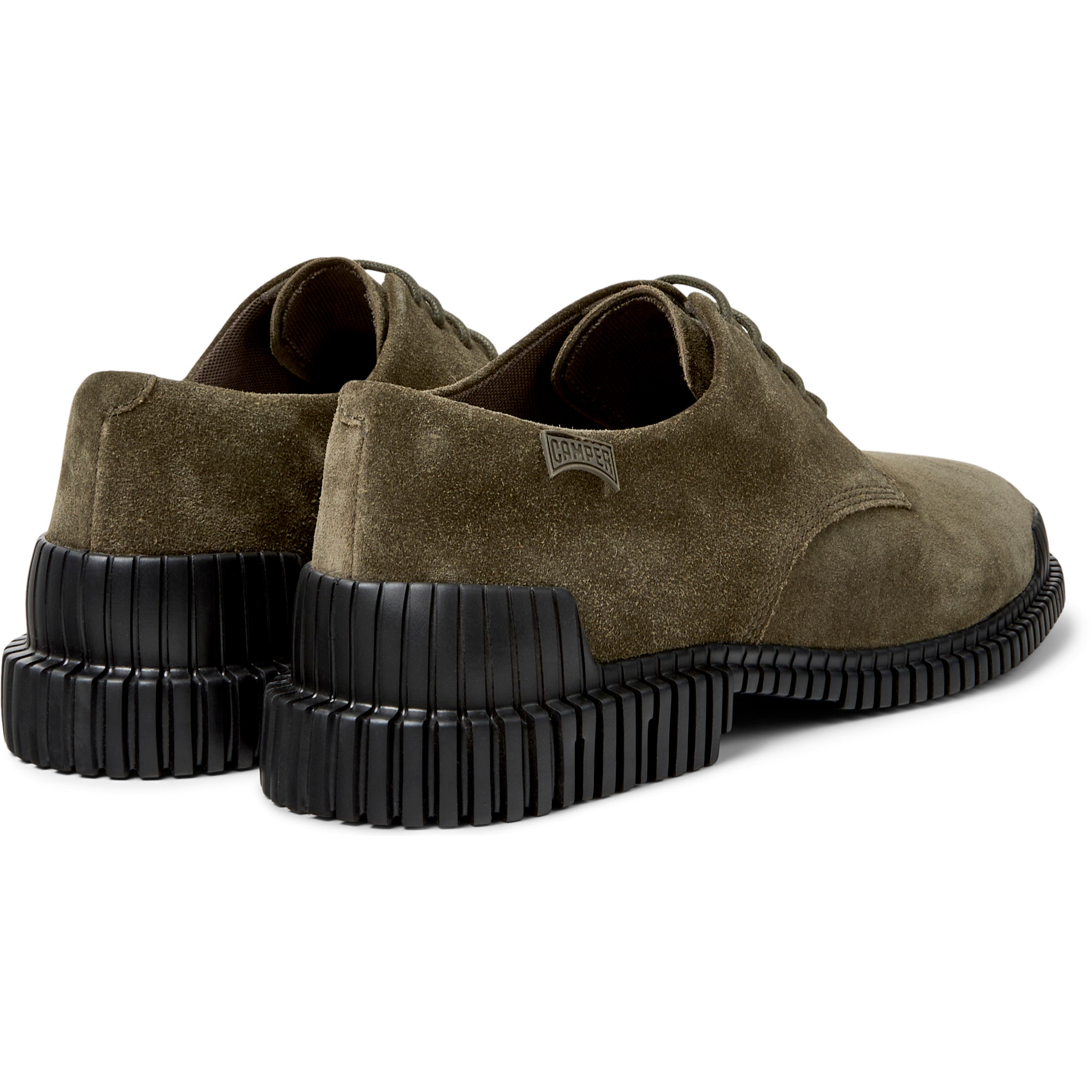 Zapatos de cordones - CAMPER Pix - Verde - Piel de ante