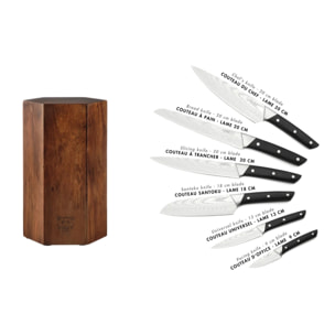 Bloc couteaux de cuisine ERLING IMATRA - 7 pièces