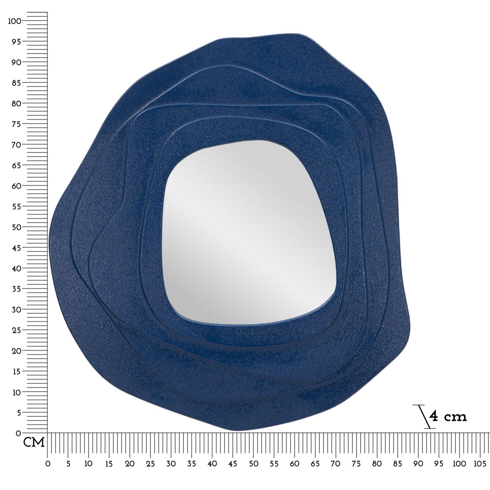 SPECCHIO DA MURO DALIA BLU CM 90X4X97