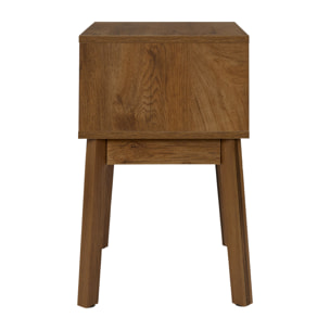 Chevet - HOME DECO FACTORY - Forest - Design Épuré - Marron et Noir