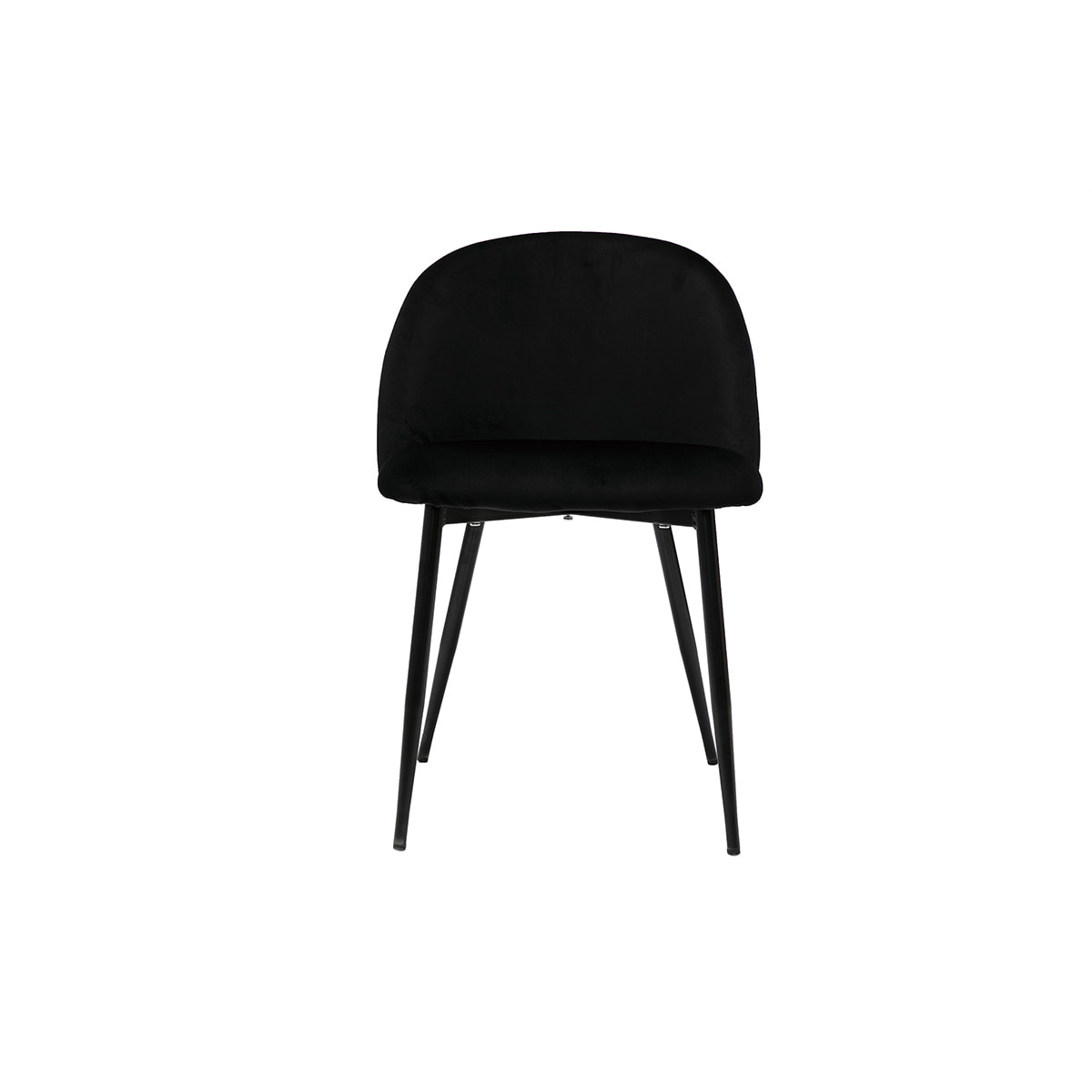 Chaises design noires en tissu velours et métal (lot de 2) CELESTE