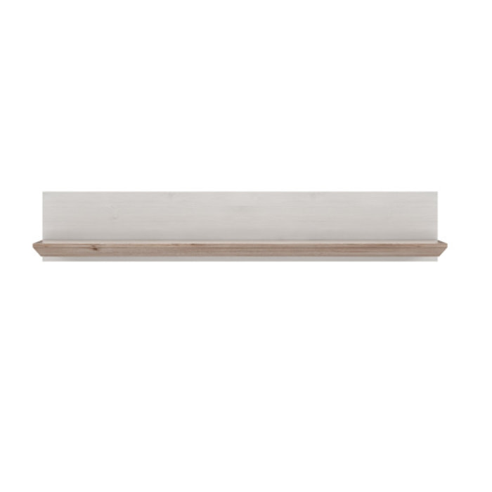 Etagère murale 145cm en bois effet chêne clair blanchi - ILONA