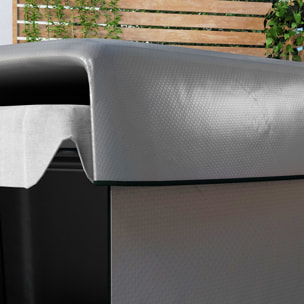 Outsunny Funda Balancín Jardín, Funda Columpio Jardín Exterior, Cubierta de Columpio con Cremallera, Impermeable, 215x155x150 cm, Gris Oscuro