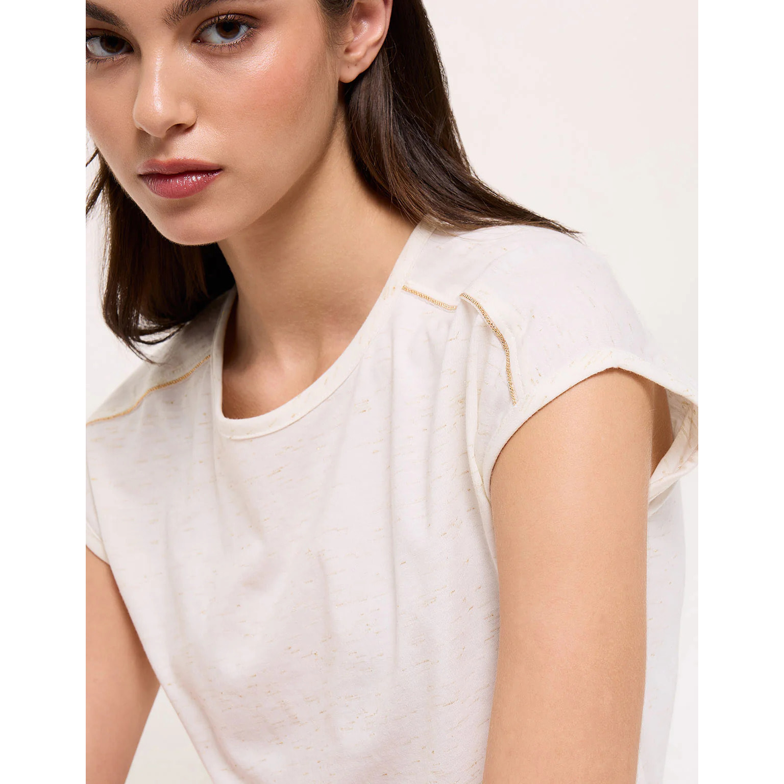 Camiseta Manga Corta Beige - Shimero 26