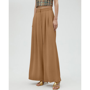 Pantalone palazzo con pinces