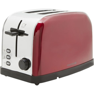 Grille-pain ESSENTIELB ETT 9R Memphis rouge inox