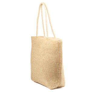 Bergeggi Borsa shopper Donna. Realizzata in carta intrecciata design "Summer"