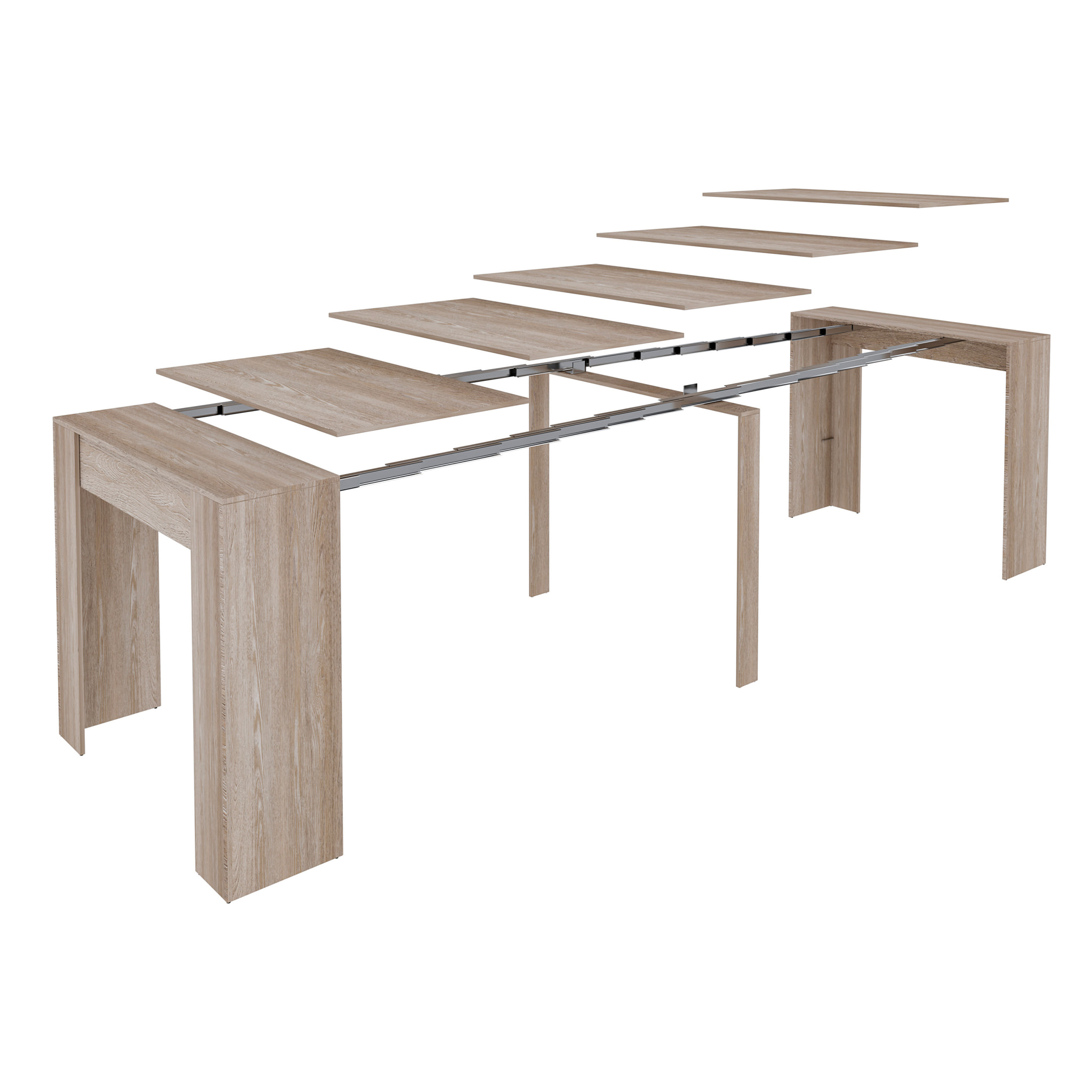Tavolo Consolle Allungabile Oslo Fino A 2.37 Metri Tavolo 10 Posti Salvaspazio Design Moderno Elegante Consolle Casa Ufficio 78 x 51 x 90 cm Rovere
