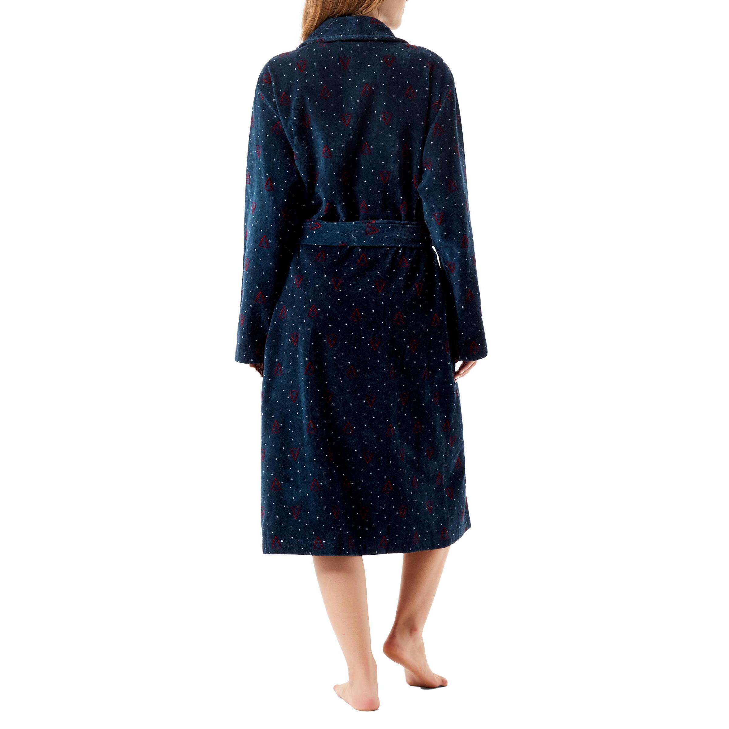 Albornoz 100% algodón azul marino