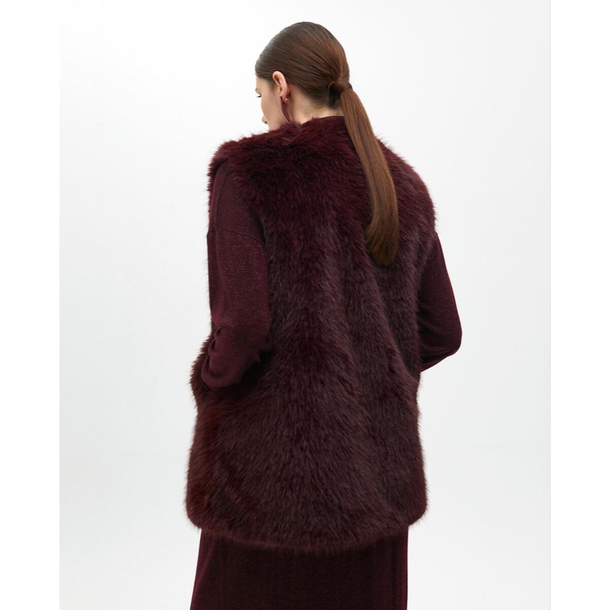 Gilet Pelliccia Fodera Logata