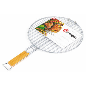 Grille rectangulaire en acier chromé Somagic - Diamètre 30 cm