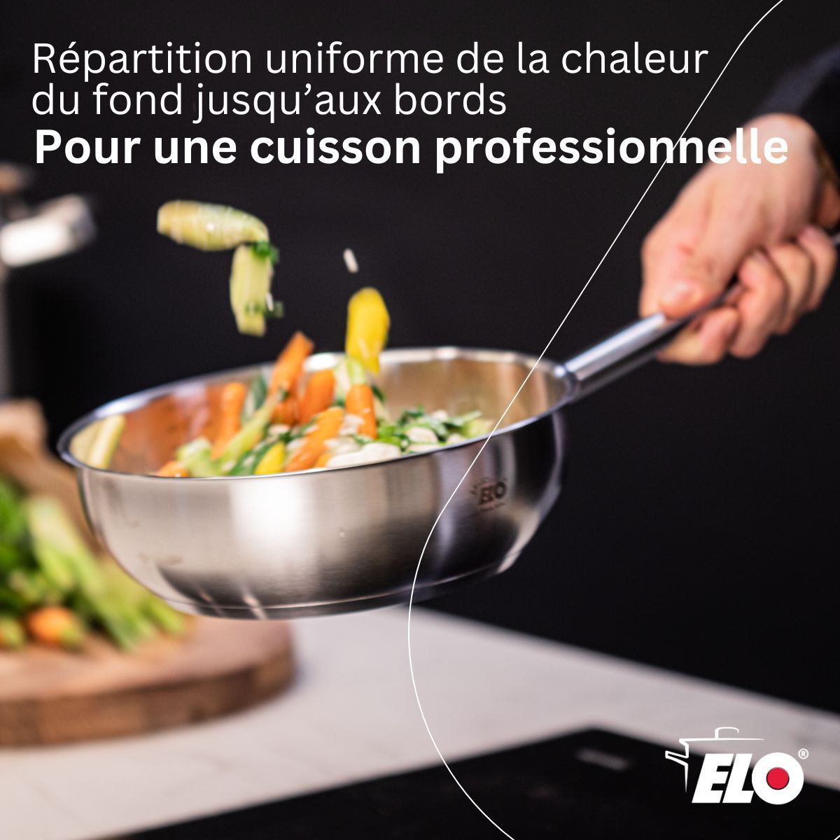 Sauteuse en acier inoxydable 18/8 Elo Profi Cuisine