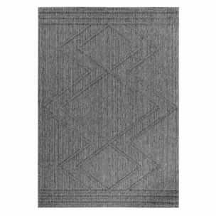 PATARA - Tapis intérieur/extérieur motif géométrique gris - PAT4954GRI