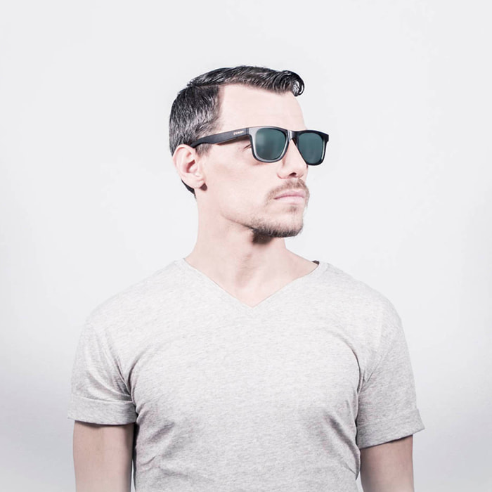 Gafas de sol OCEAN KENEDY - Bambú negro / Polarizada ahumada
