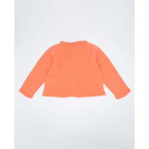 CHAQUETA PUNTO ALGODÓN ORGÁNICO NARANJA