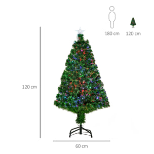 Sapin de Noël artificiel lumineux vert 120 cm