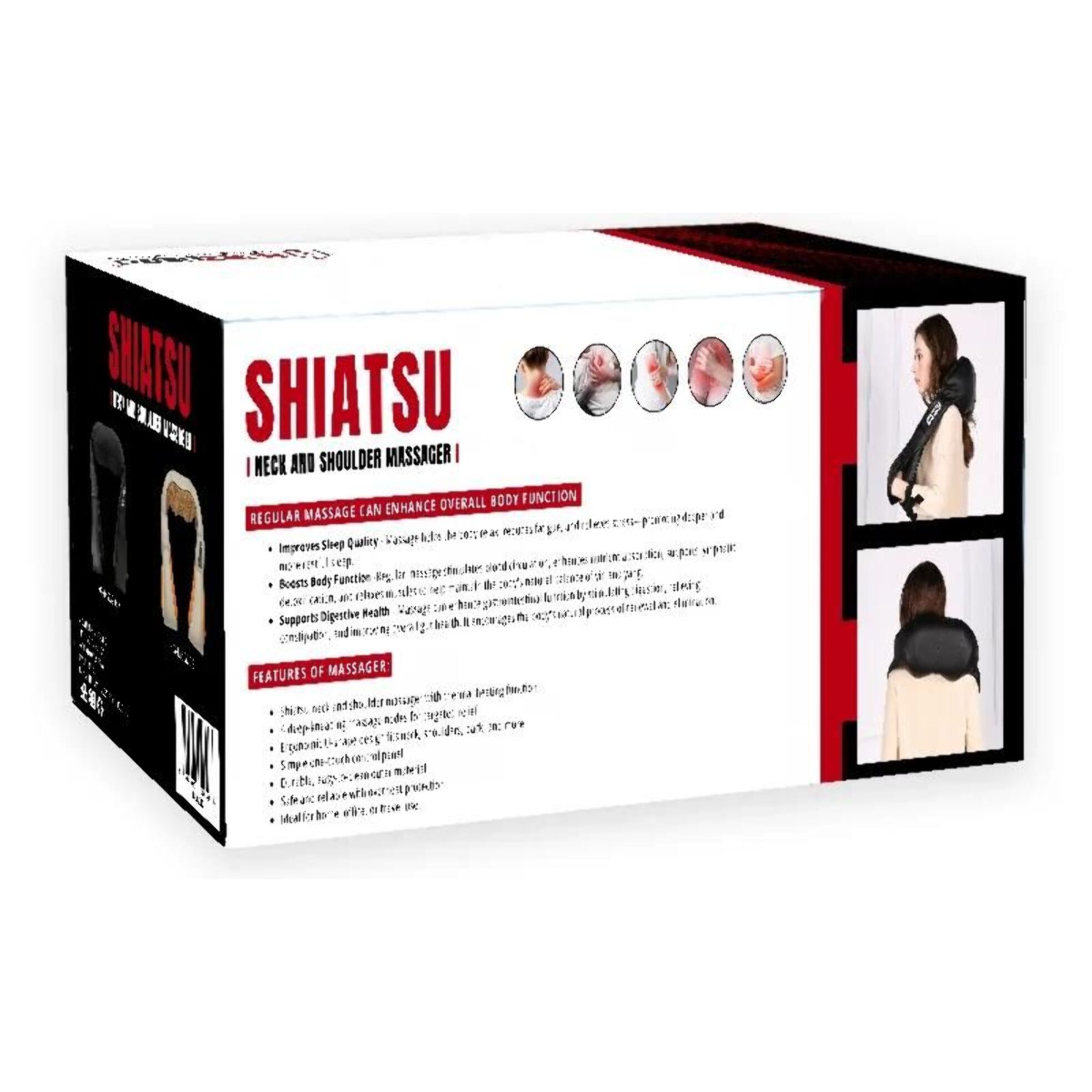 Appareil de massage pour la nuque et épaule Shiatsu Beige Herzberg HGMSG20-BEI