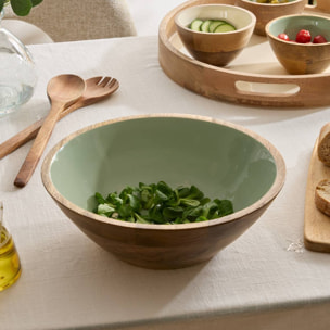 Saladier Inaya D30cm vert et manguier