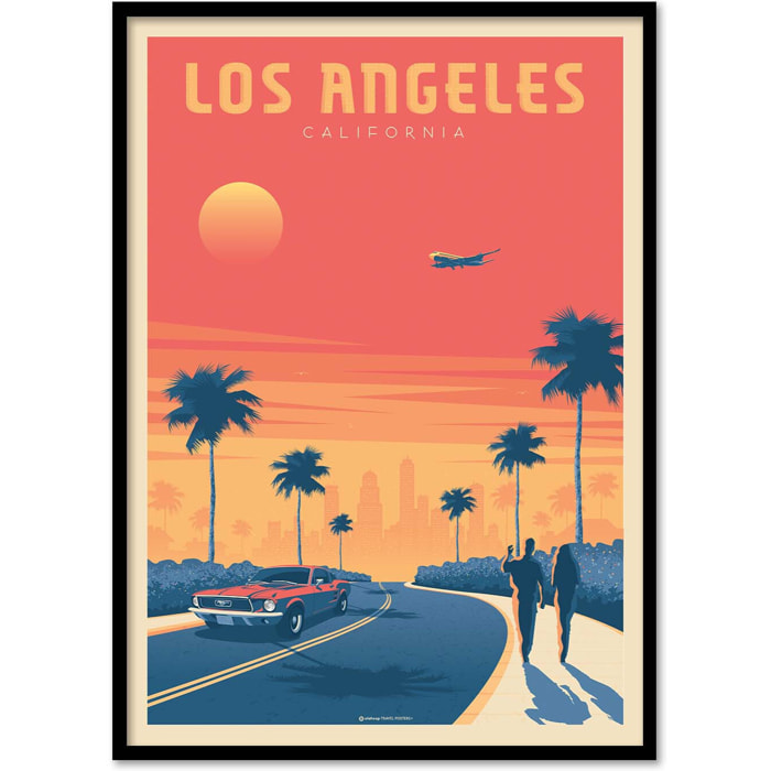 Affiche - Los Angeles Sunset - Olahoop Travel Posters