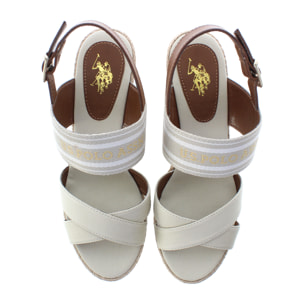 U.S. Polo Assn. - Sandali ALYSSA007W-4C2 in cotone per donna