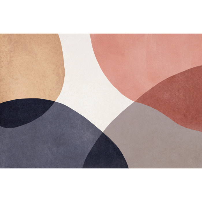 Alfombra de vinilo Eclipse azul 200x266 cm -PVC antideslizante, vinilica para cocina o salón, lavable, estilo abstracto