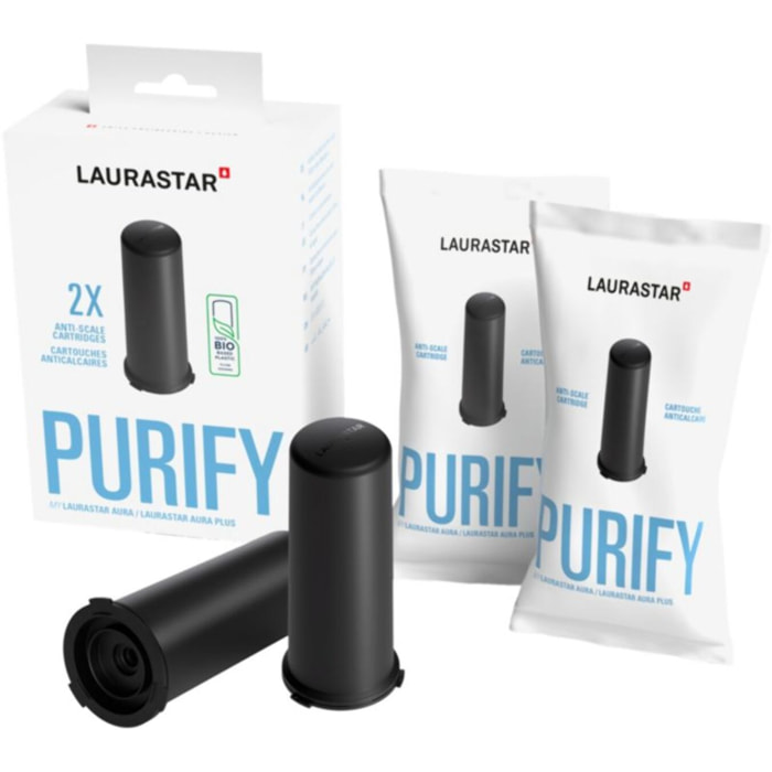 Cartouche anticalcaire LAURASTAR duopack pour nettoyeur vapeur Aura