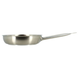 Poêle professionnelle en acier inoxydable 24cm - tous feux PROFESSIONNEL