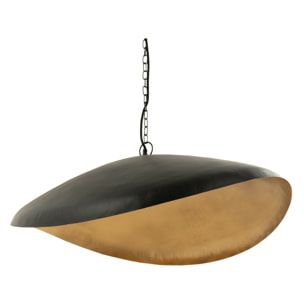 Suspension Pacha en métal noir et doré D74 cm