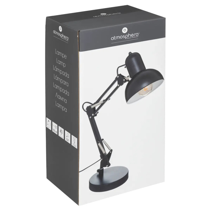 Lampe "Bren" - métal - noir - H55 - 8 cm