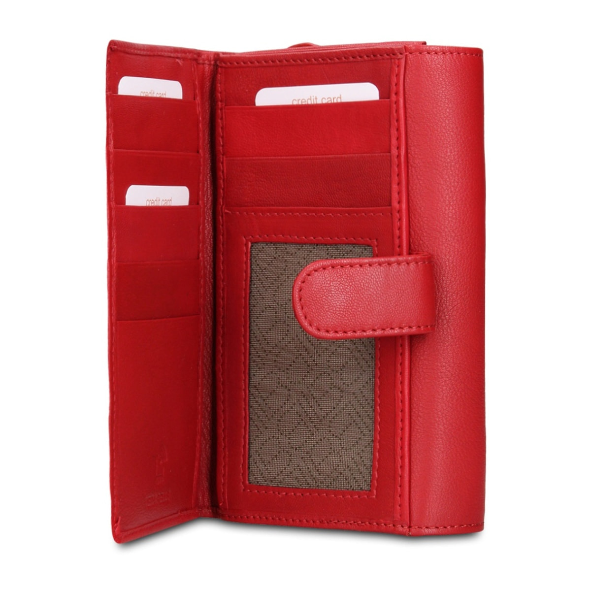 Portafoglio donna vera pelle - Modello Novara Elite - Casual - 17.5 x 10.0 x 4.5 cm