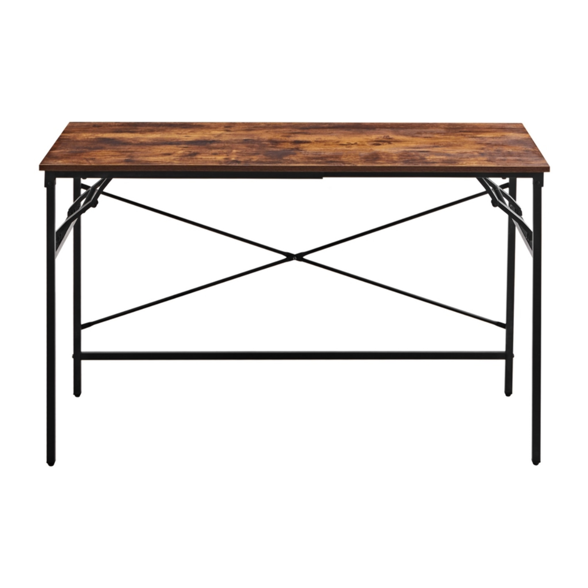 Scrivania industrial pieghevole 120x60x75 cm con top in legno - Tyler